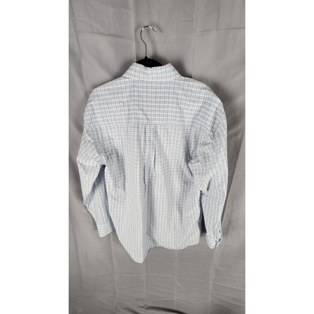 Wrangler George Strait Collection Men's Blue/White Plaid Button-Up Shirt Size L - Picture 2 of 7